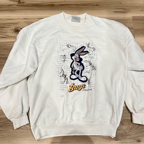 Vintage Looney Tunes 1992 Bugs Bunny Crewneck Sweatshirt Men’s XL - Picture 1 of 5